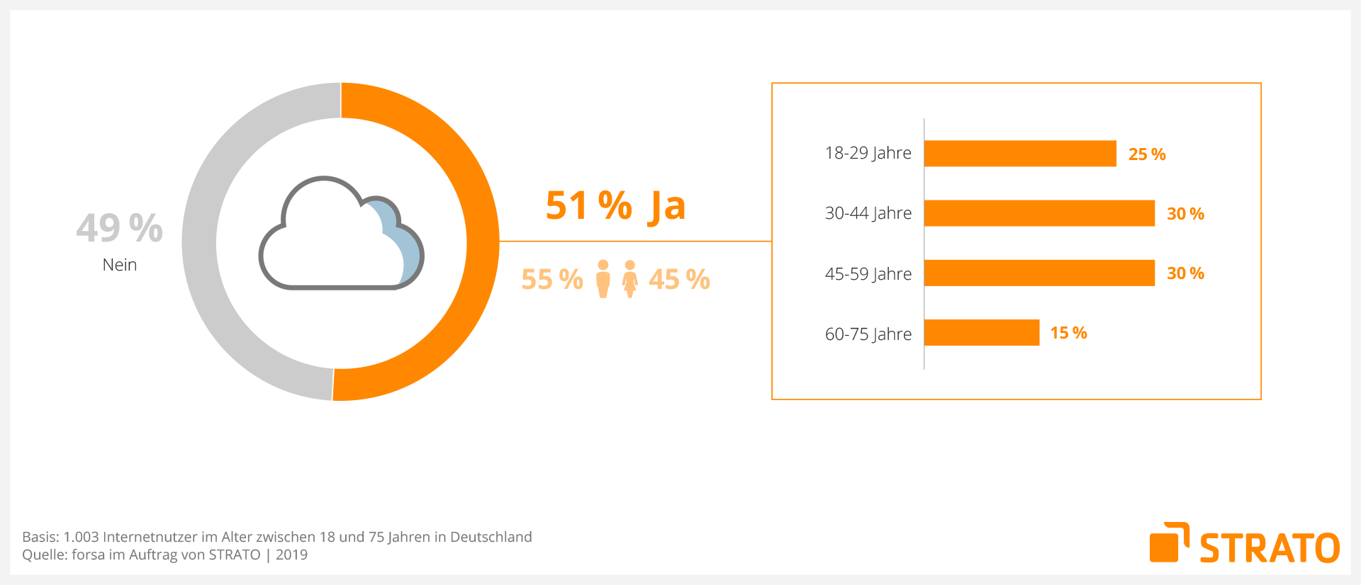 Grafik: Cloud Studie Slide 01/09 - Cloud Nutzer