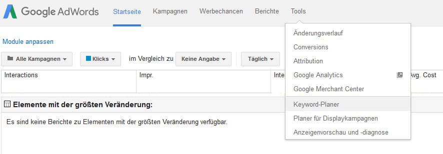 Google Keyword Planer