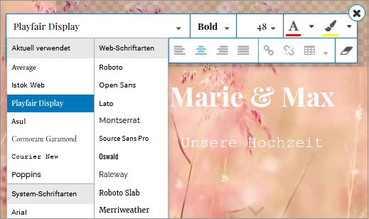 Screenshot: Baukasten-Editor
