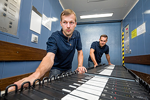 STRATO Rechenzentrum Transport Lastenaufzug