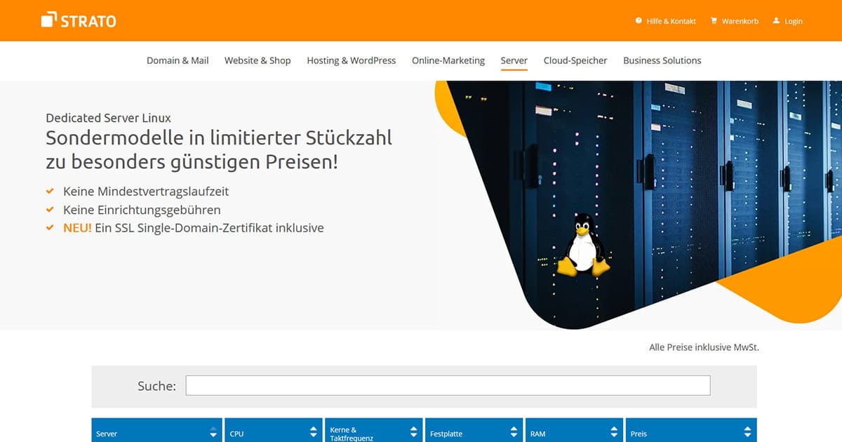 Limitierte Server Hardware Besonders Gunstig Strato