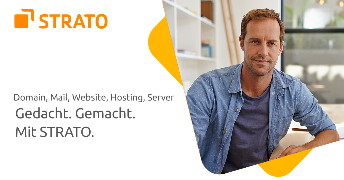 Preview image of website "STRATO | Gedacht. Gemacht."
