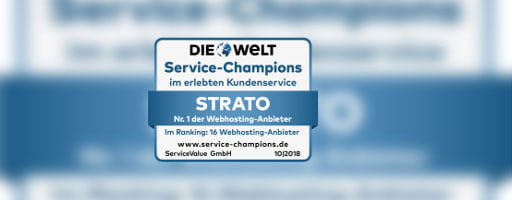 2018 - STRATO zum fünften Mal in Folge Service-Champion