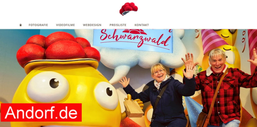 Screenshot der Website andorf.de