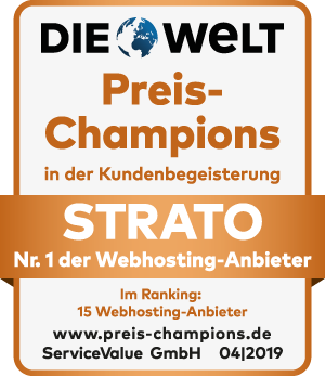 STRATO ist auch 2019 Preis-Champion unter den Webhostern