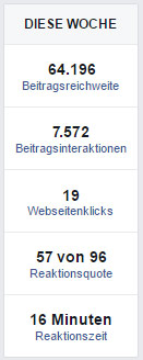 Basis-Statistiken einer Facebook-Fanpage.