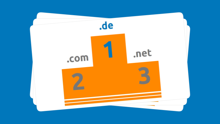 Beliebte Domains: .de und .com nach wie vor an der Spitze