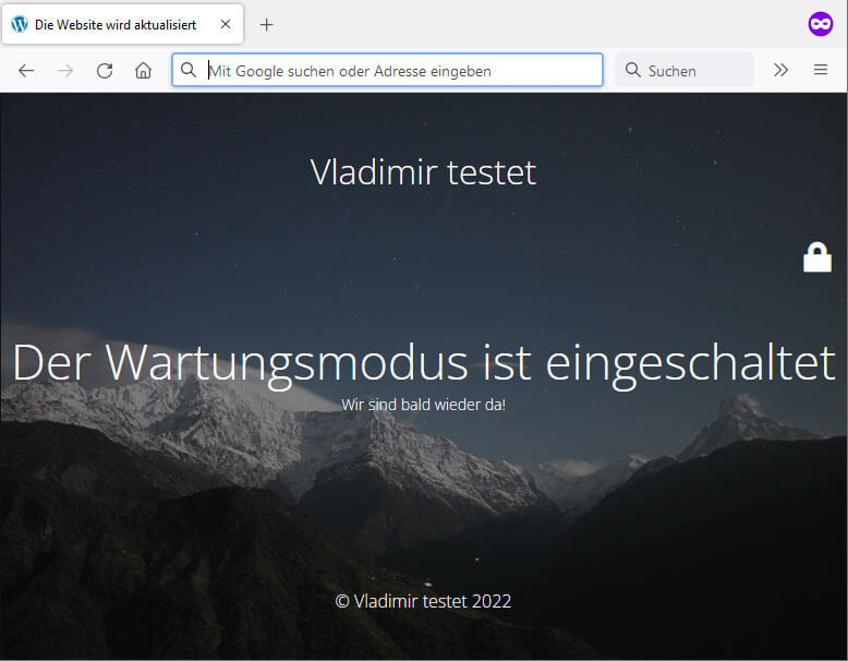 WordPress-Plugin Maintenance im Frontend