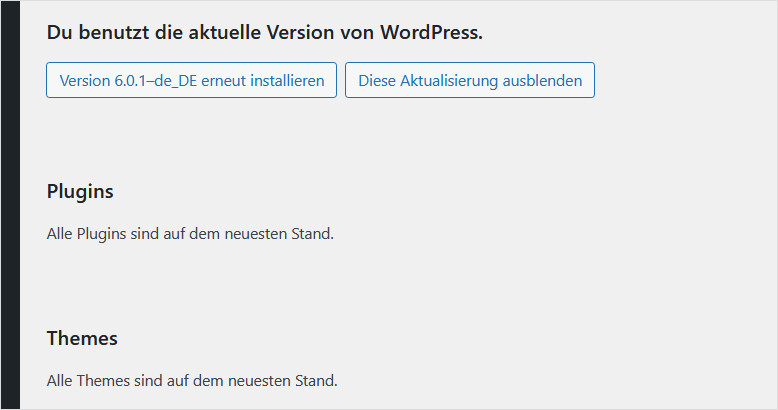 WordPress rreinstallieren bzw. erneut installieren