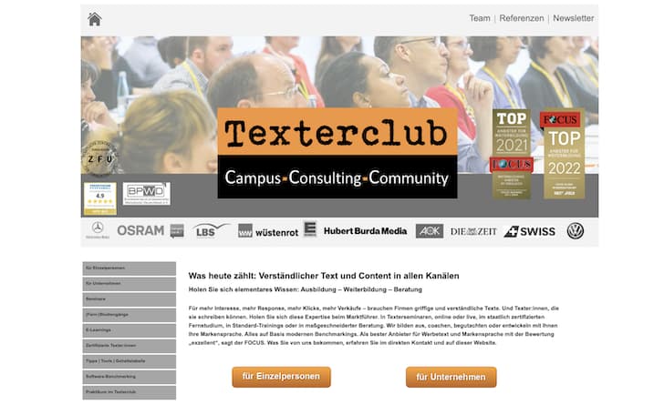 Website Texterclub.de