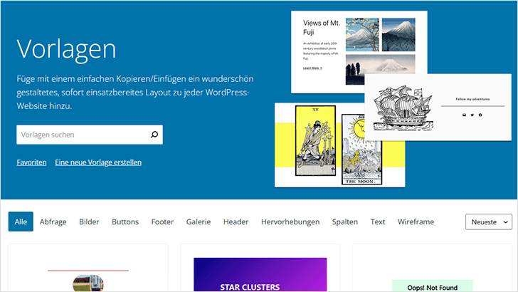 Patterns: Block-Vorlagen in WordPress nutzen