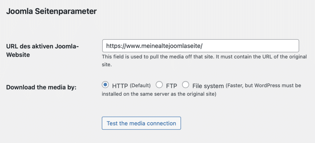 Die HTTP-Verbindung stellt die Bildübertragung sicher.