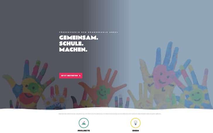 Website des Fördervereins der Grundschule Unkel
