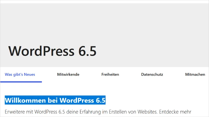 WordPress 6.5: Das ist neu