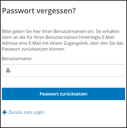 PW vergessen PW vergessen