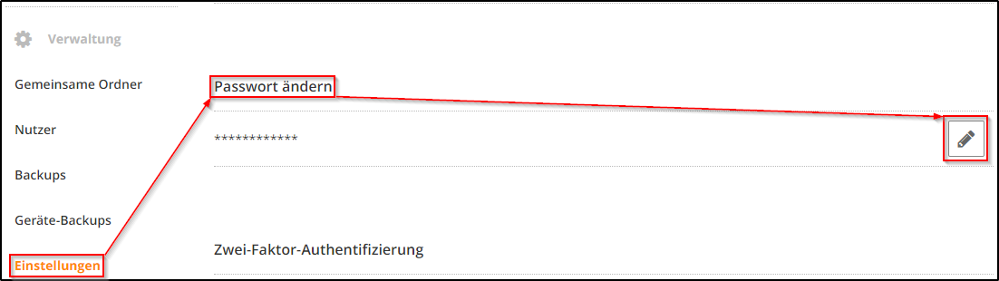 Passwort ändern Passwort ändern