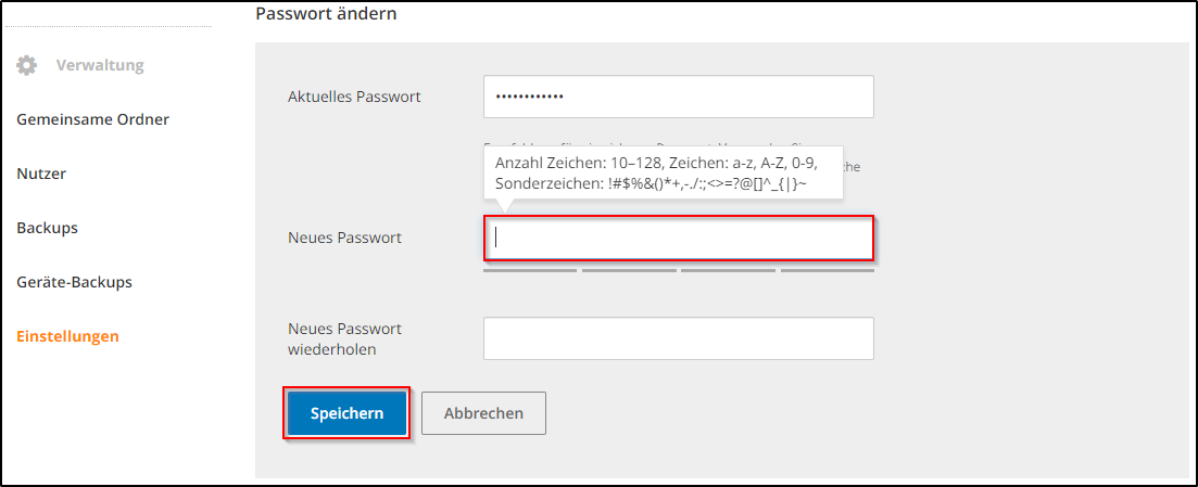 neues Passwort neues Passwort