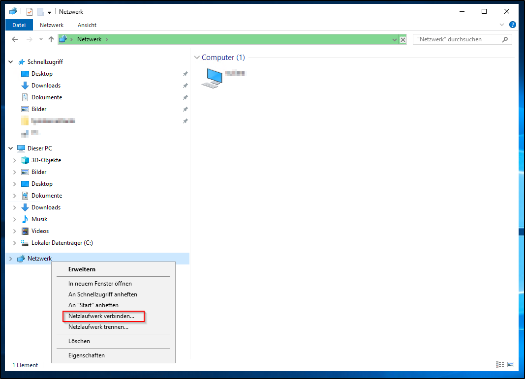 Netzlaufwerk verbinden Netzlaufwerk verbinden