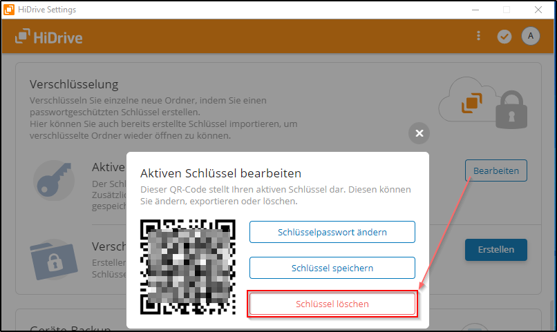 Schlüssel löschen Schlüssel löschen