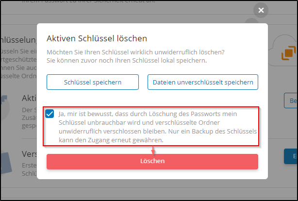 Schlüssel löschen 2 Schlüssel löschen 2