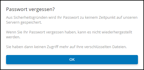 HiDrive Schlüssel Warnung HiDrive Schlüssel Warnung