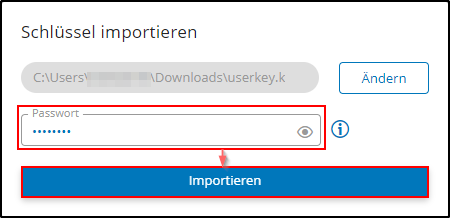 HiDrive Schlüssel importieren 3 HiDrive Schlüssel importieren 3