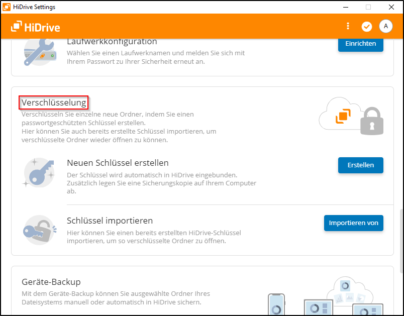 HiDrive Verschlüsselung HiDrive Verschlüsselung
