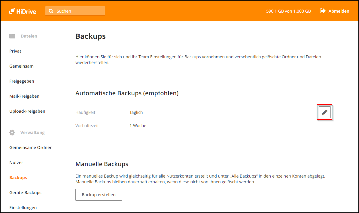HiDrive Auto-Backup
