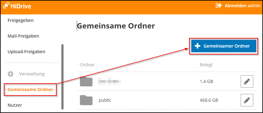 Gemeinsame Ordner