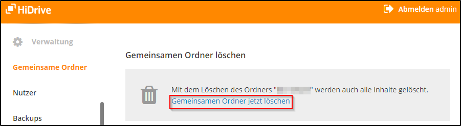 Ordner löschen