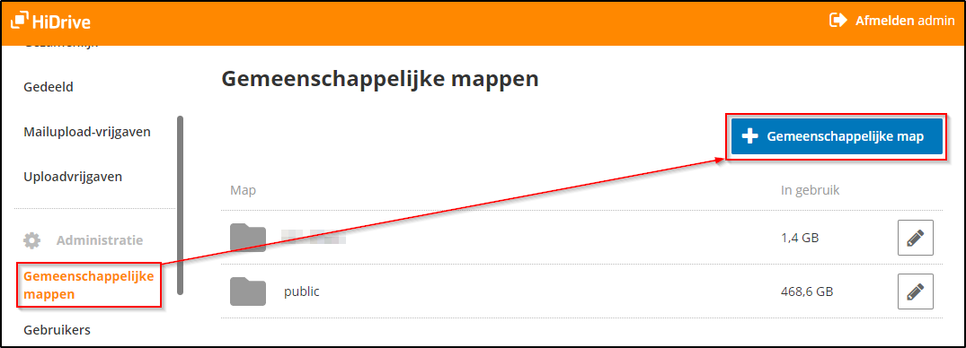 Gemeenschappelijke map Gemeenschappelijke map