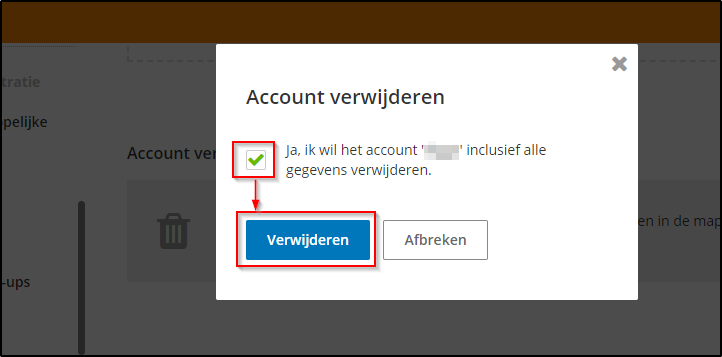 Gebruiker verwijderen bevestig Gebruiker verwijderen bevestig