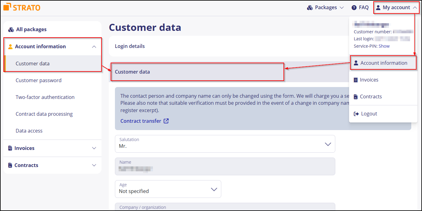 Customer data Customer data