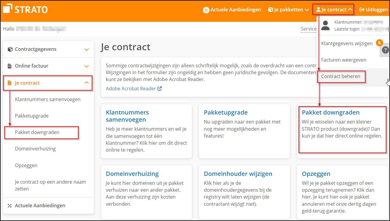 Pakket downgraden Pakket downgraden