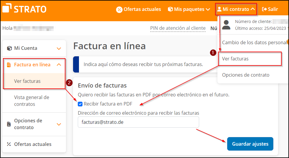 Envio facturas Envio facturas