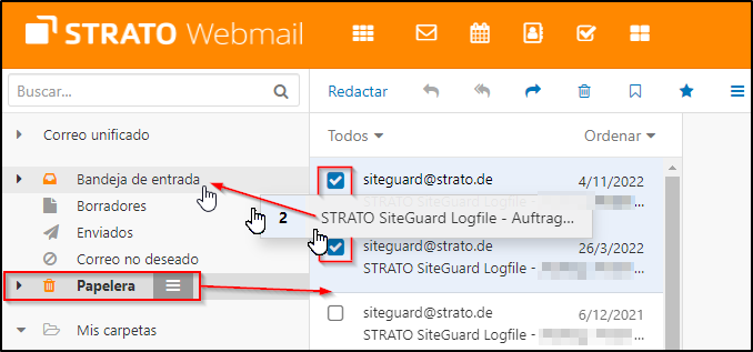 Webmail Papelera Webmail Papelera