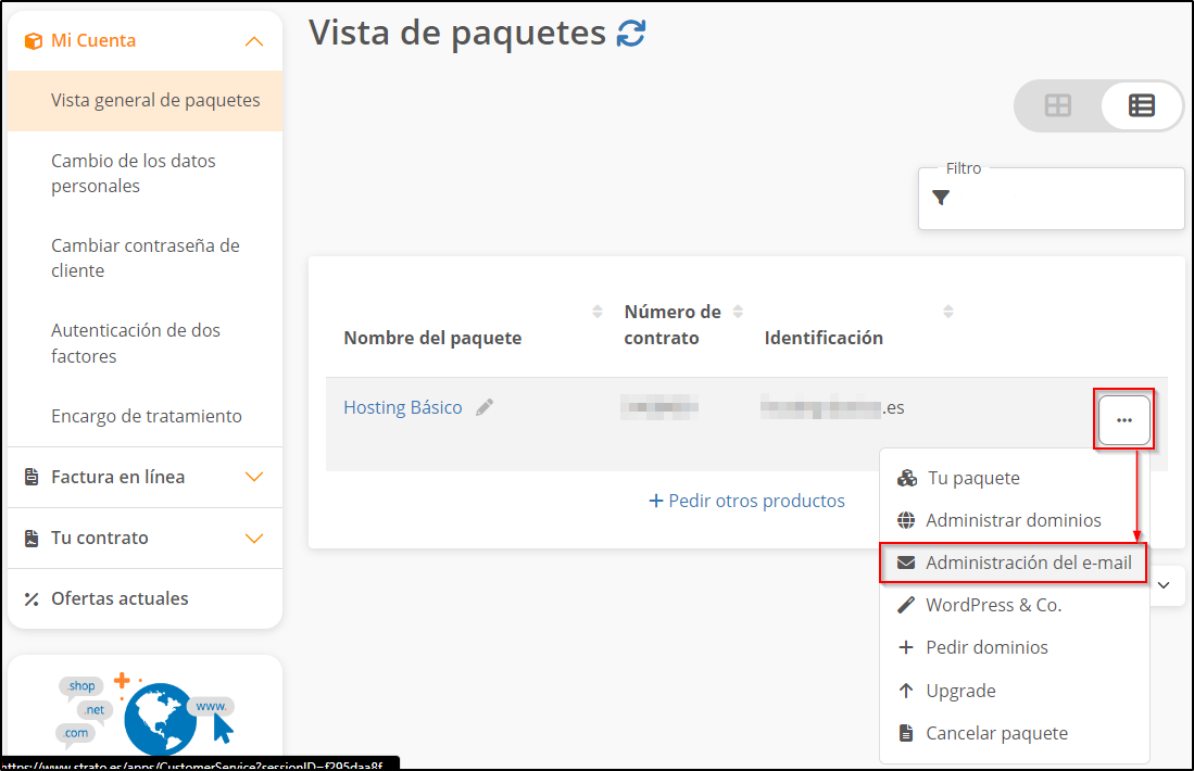Administracion del e-mail Administracion del e-mail