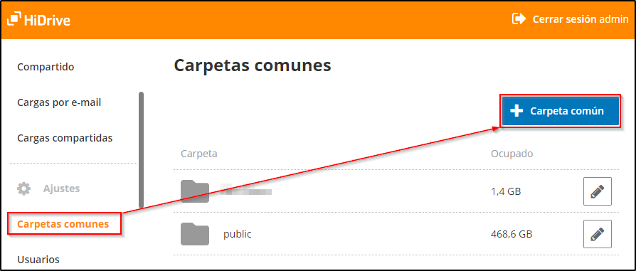 Carpetas comunes Carpetas comunes