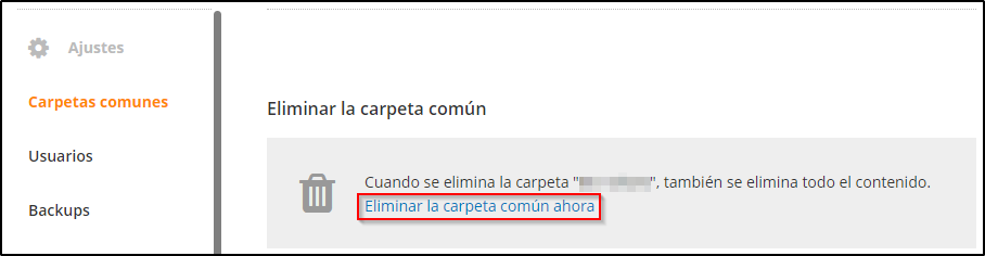 eliminar una carpeta compartida eliminar una carpeta compartida