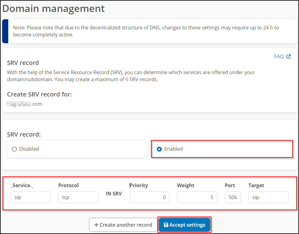 SRV record SRV record