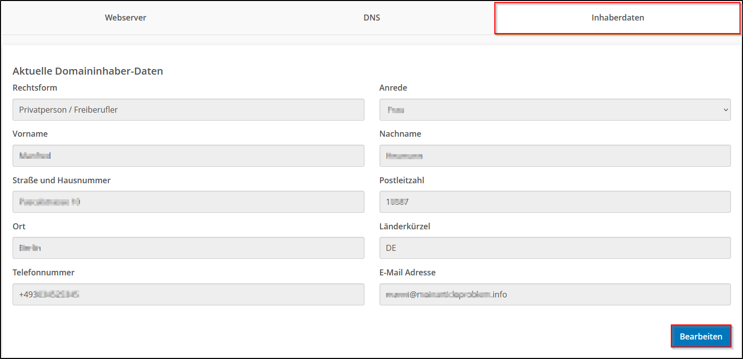 Domaininhaber Domaininhaber