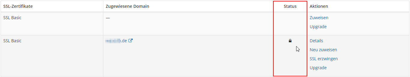 STRATO SSL Status STRATO SSL Status