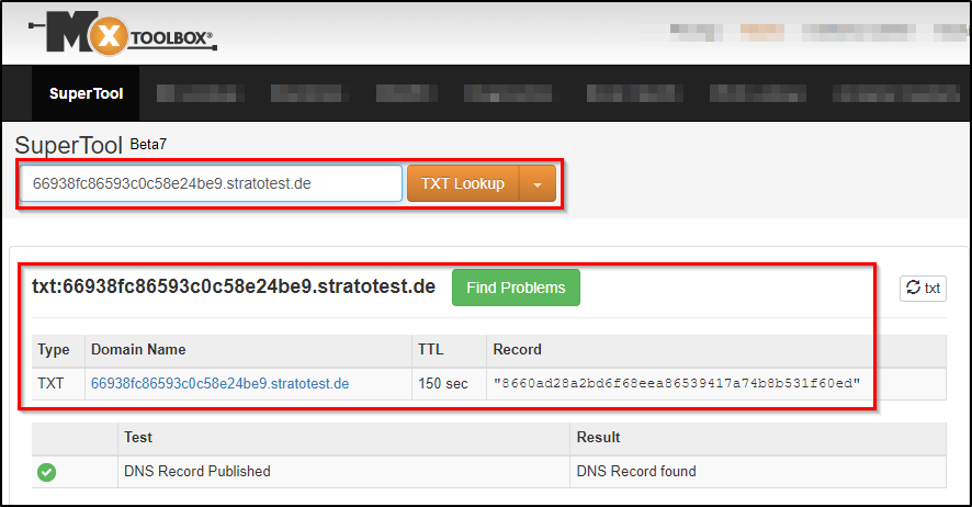 dns txt mxtoolbox