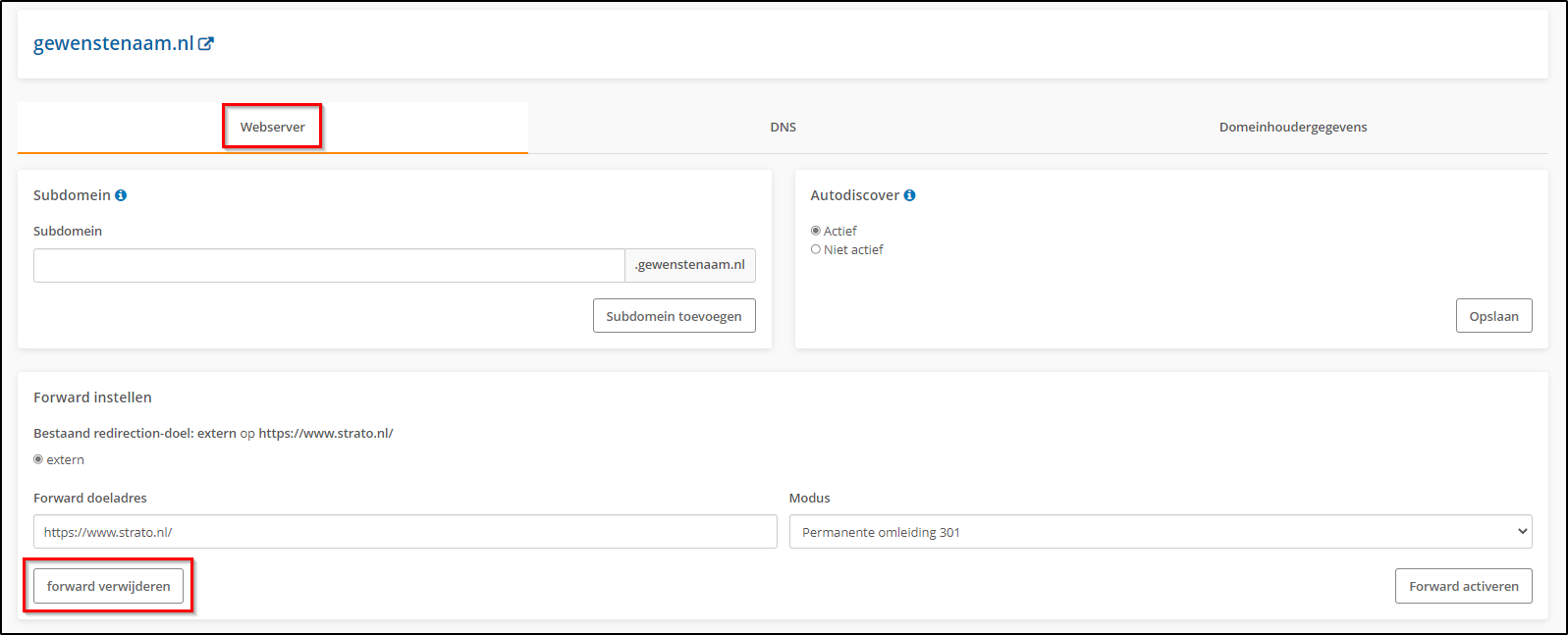 forward-verwijderen forward-verwijderen