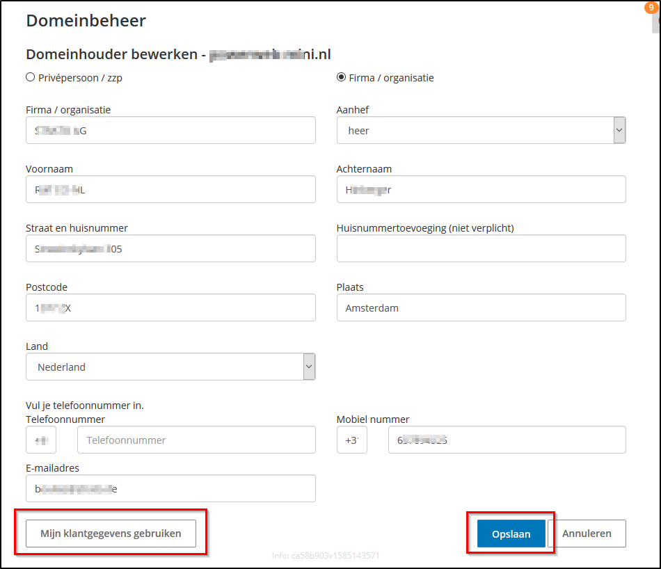 domeinhouder bewerken domeinhouder bewerken