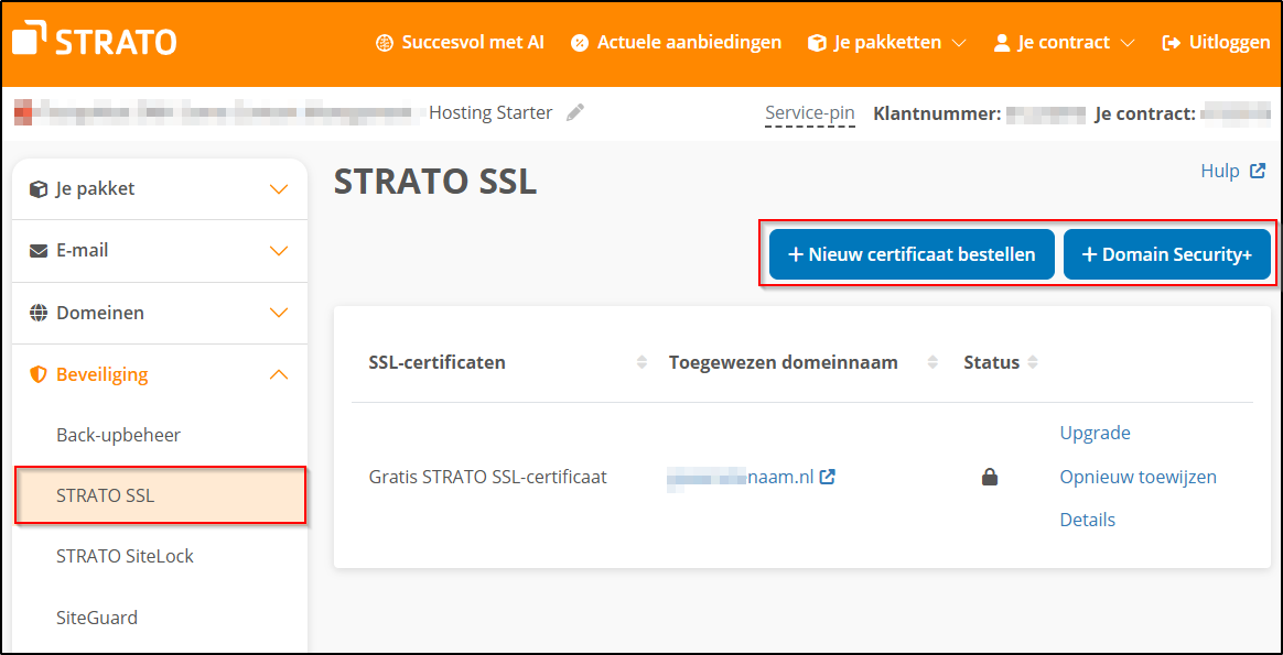 SSL Klantenlogin SSL Klantenlogin