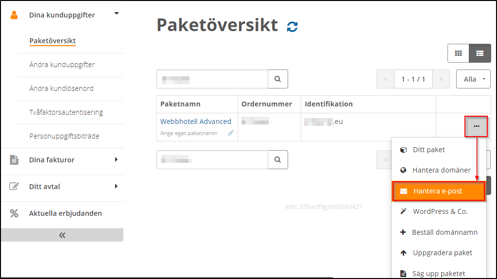 Hantera e-post Hantera e-post