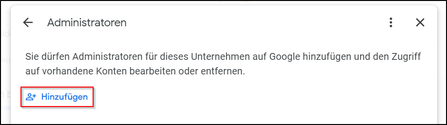 Administrator hinzufuegen Administrator hinzufuegen