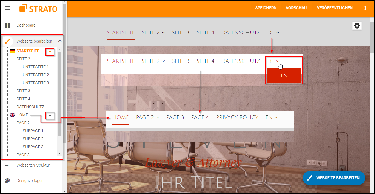 mehrsprachige Navigation mehrsprachige Navigation