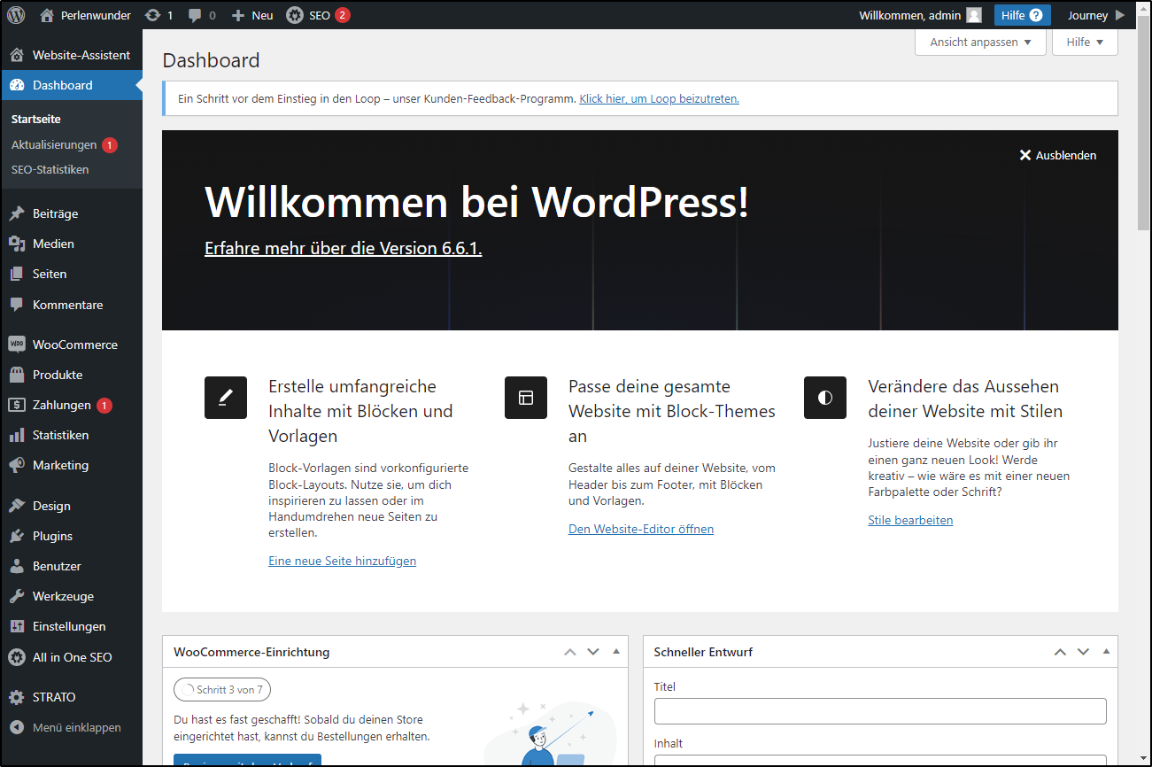 WordPress-Dashboard WordPress-Dashboard